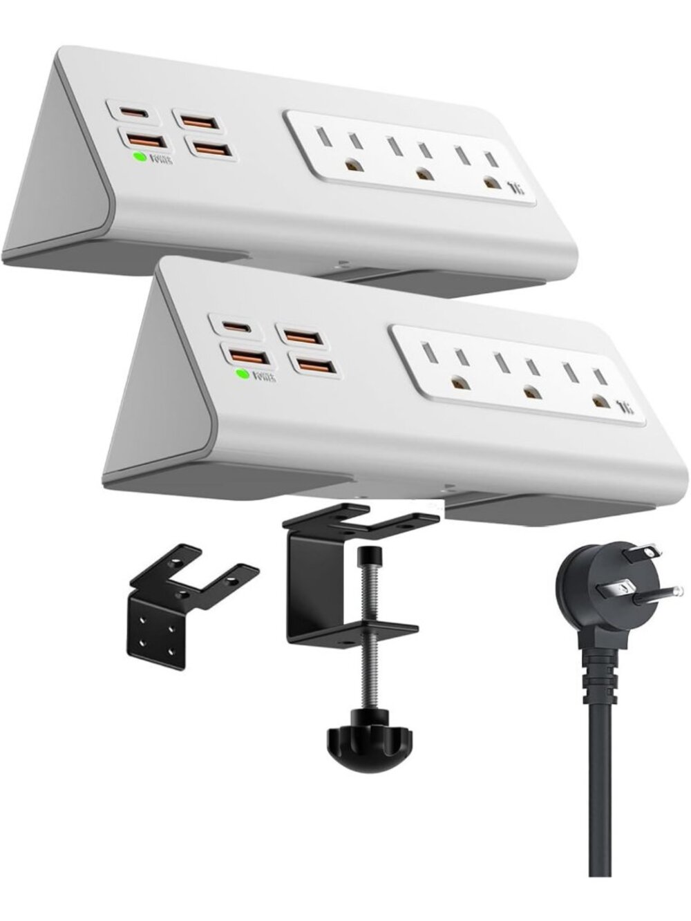 USB-C Power Charging Station with 3 AC Outlets & 4 Fast Charging Ports - Desk